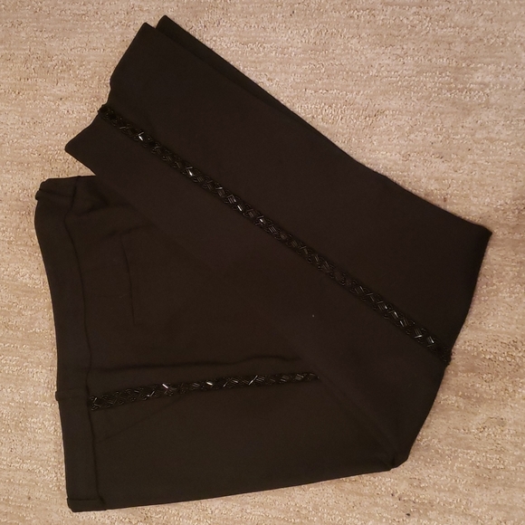 Black Trousers with Beading Detail - Picture 1 of 11